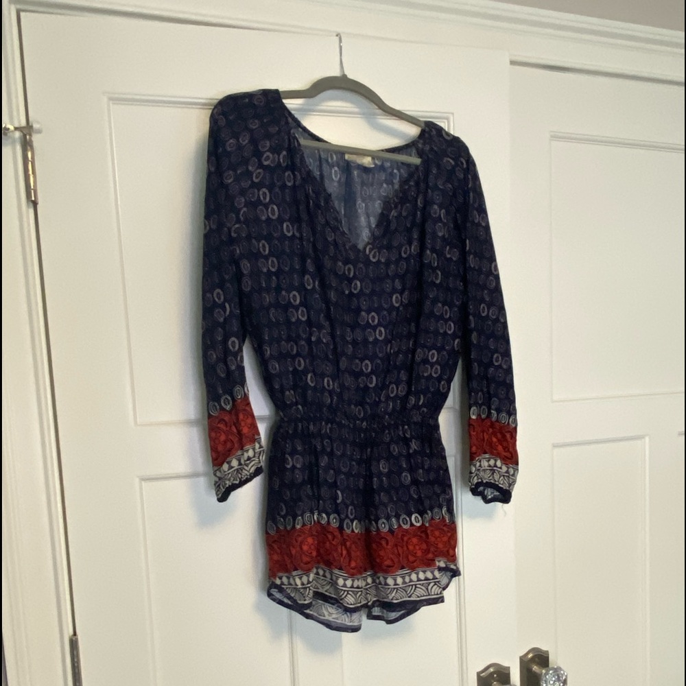 Anthropologie long sleeve romper